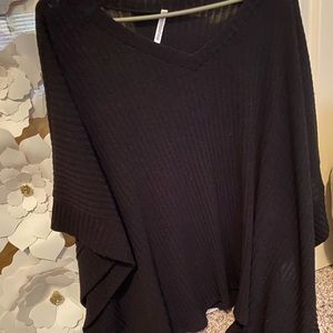 Black Poncho Shirt